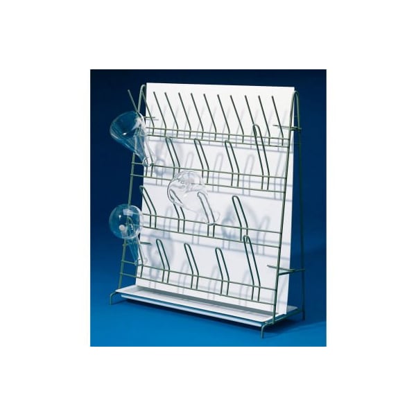 Bel-Art H18805-0000 Poxygrid Labware Drain Stand, 16-3/4"L x 6-1/2"W x 19"H, 14 Supports & 12 Pins H18805-0000 - main